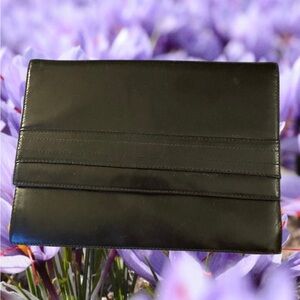 Papagallo Vintage Black Leather Clutch